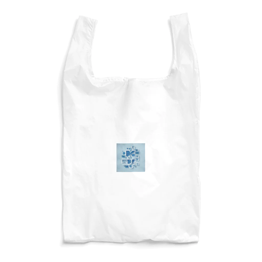 Blue: ユニークな雑貨の宝庫の青のアート Reusable Bag