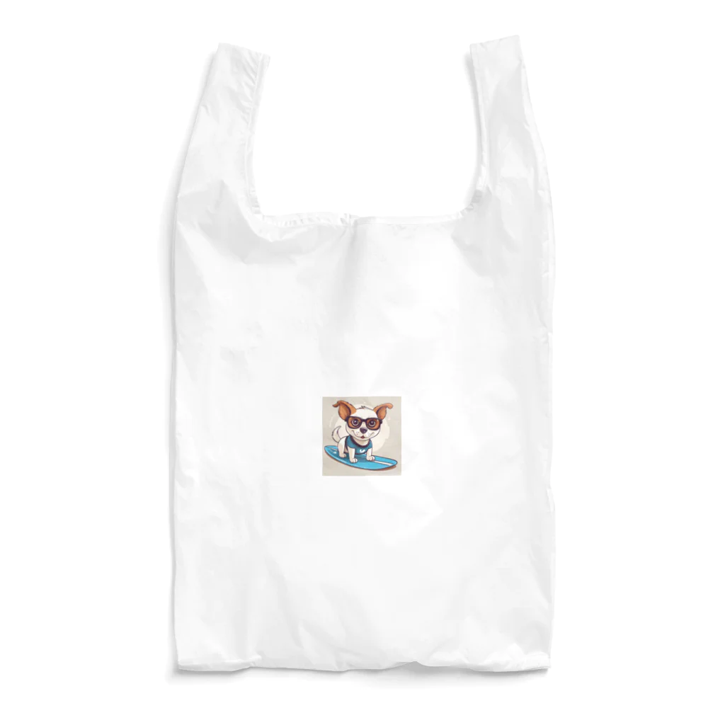 With-a-smileのサーフィン犬 Reusable Bag