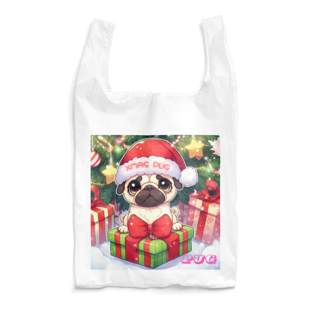 furebuhi　clubのXmas PUG エコバッグ