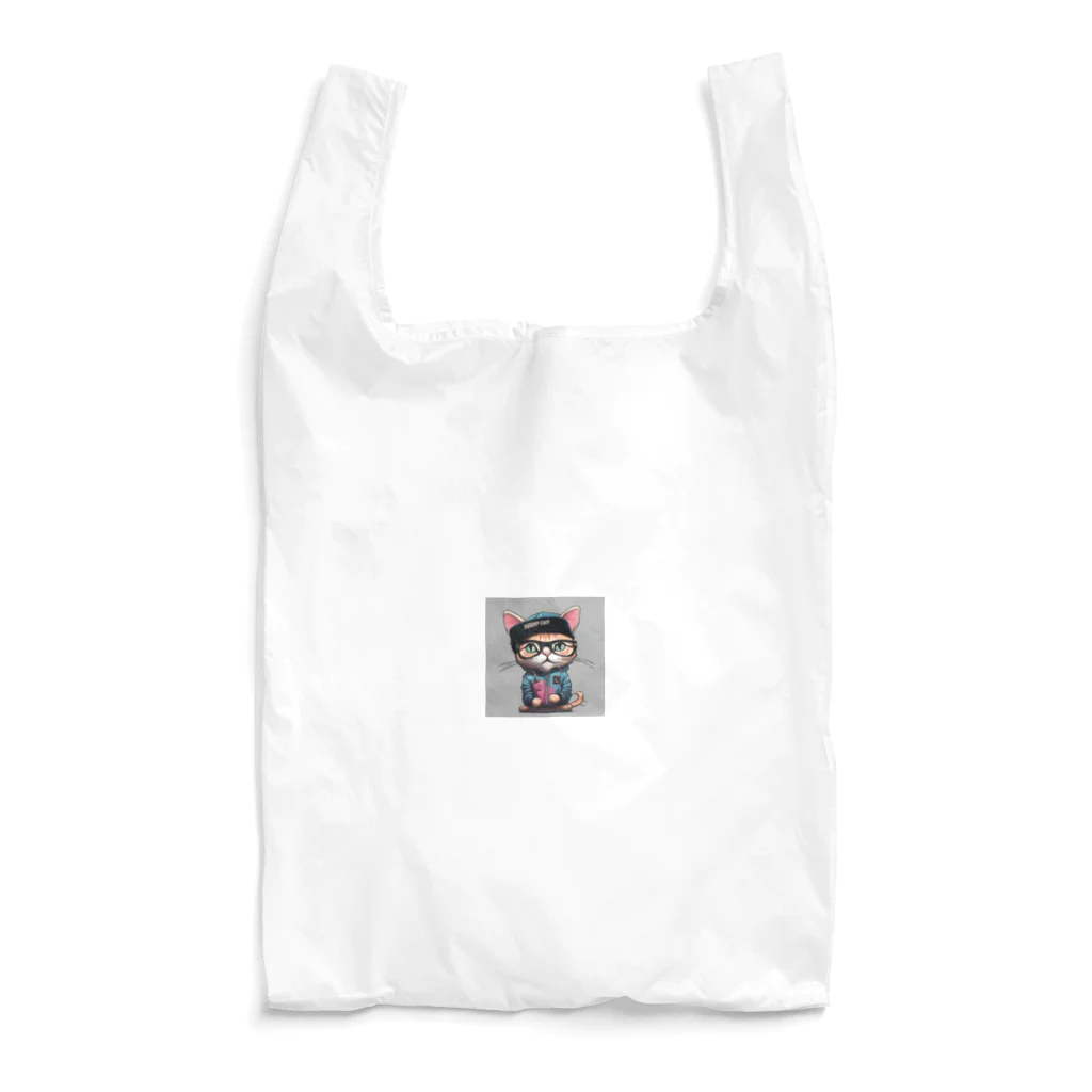 非常口社長のヒップホップ猫 Reusable Bag