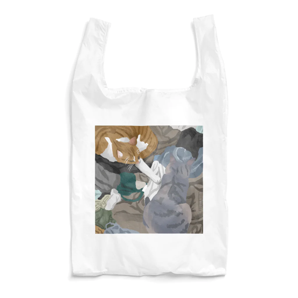 渡邊野乃香のお店の洗濯物と猫 Reusable Bag