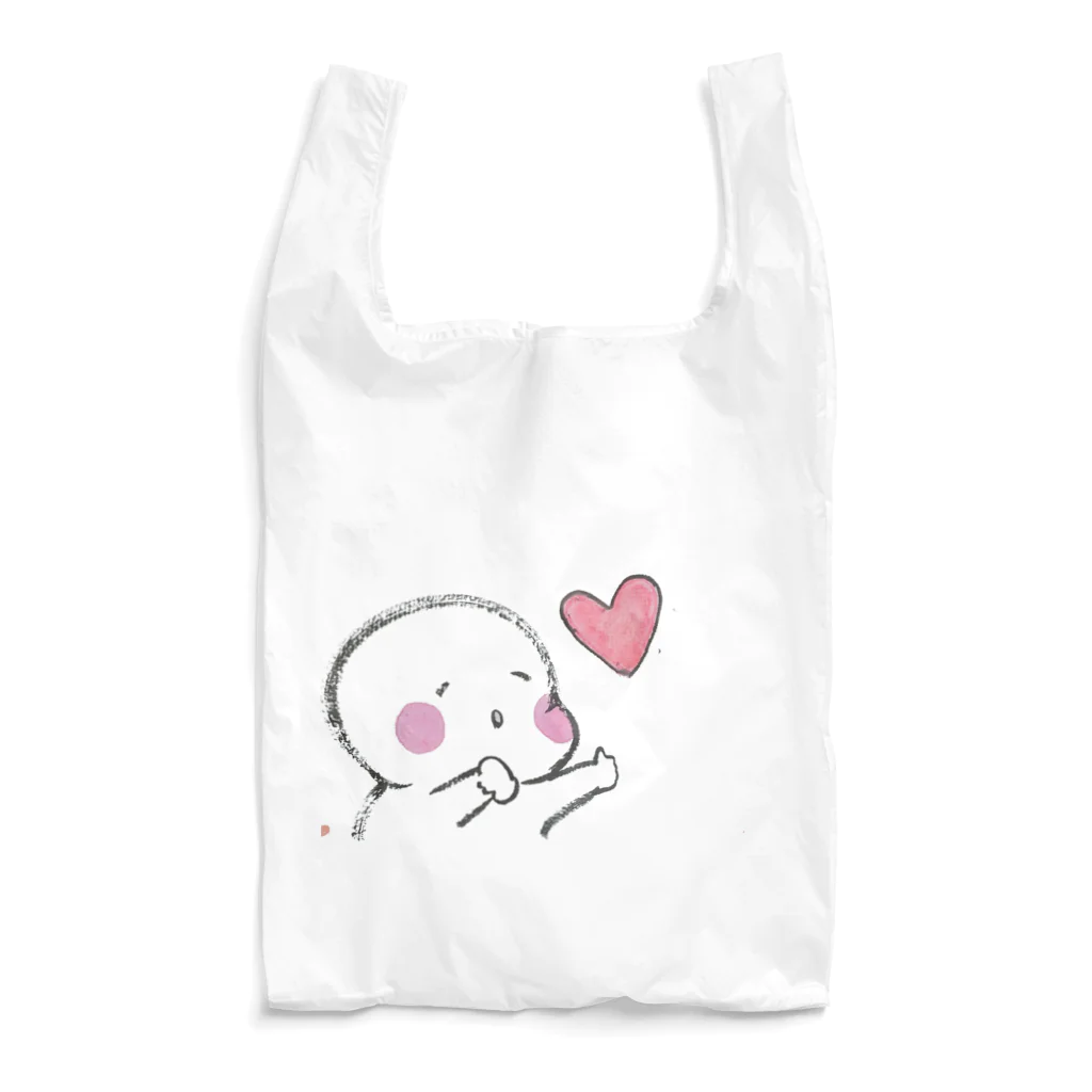 【筆柱】筆文字’st 玲花のまん丸まるちゃん投げキッス Reusable Bag