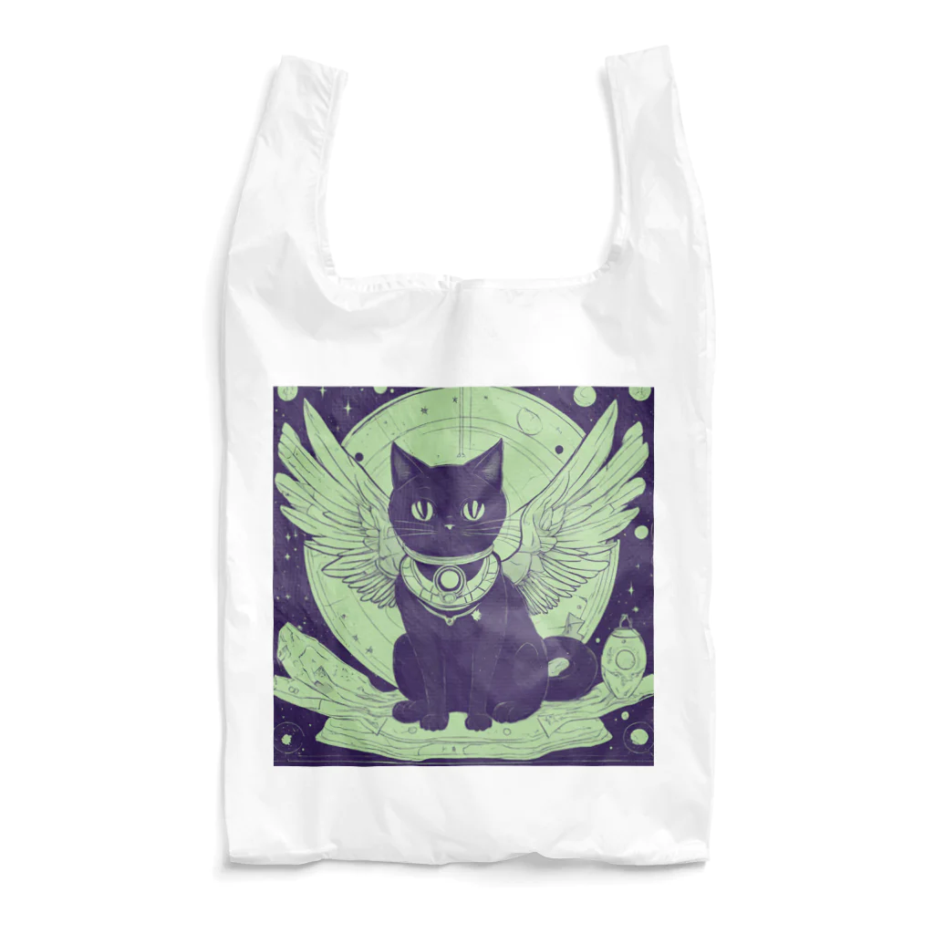 宇宙黒猫キョロちゃんの宇宙黒猫キョロちゃん(チョコミント) Reusable Bag