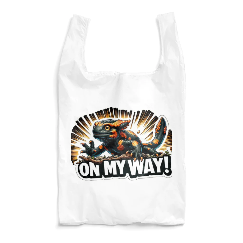 Baby_of_Gorillaのファイヤーサラマンダー”On My Way !” Reusable Bag