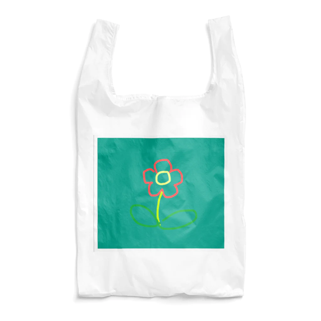 Jumping Candyのお花（green） Reusable Bag