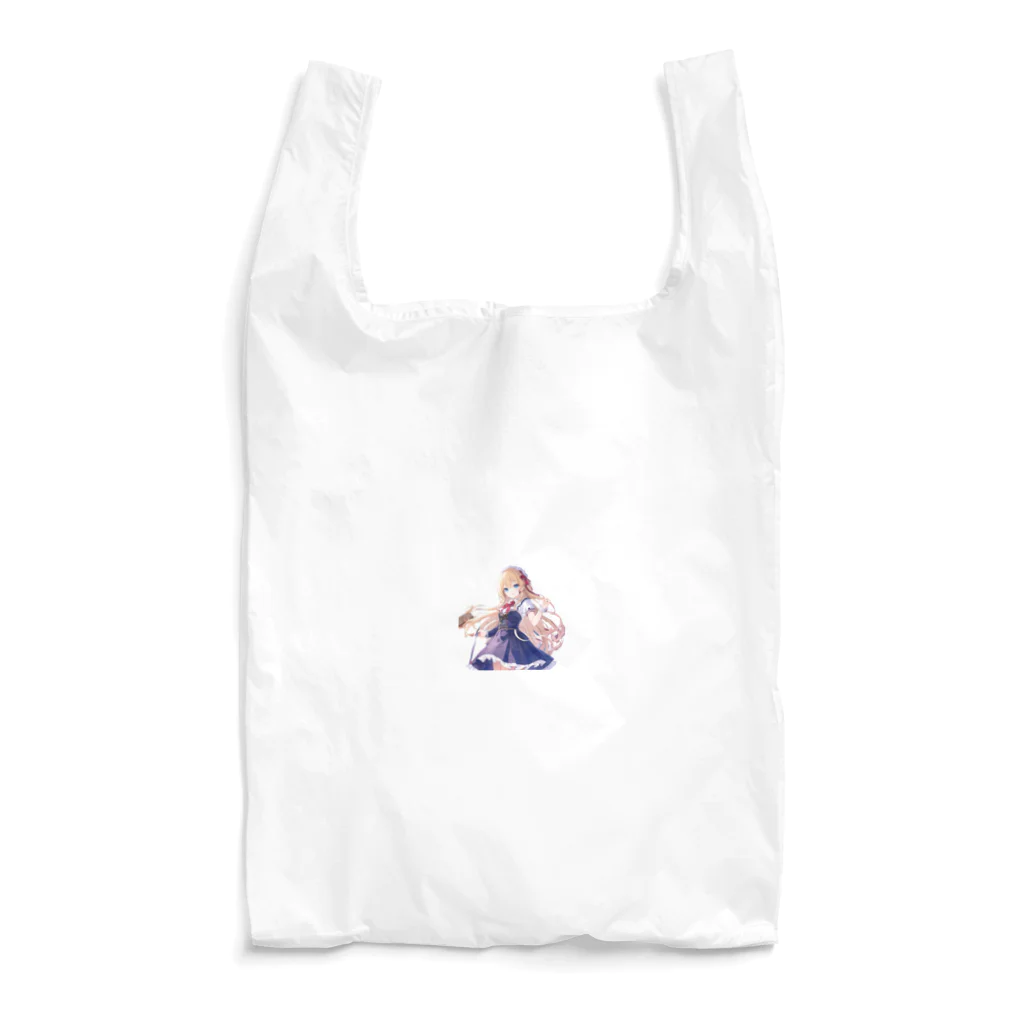 かわいい女の子とシュールな絵のアリスマーガレットちゃん Reusable Bag