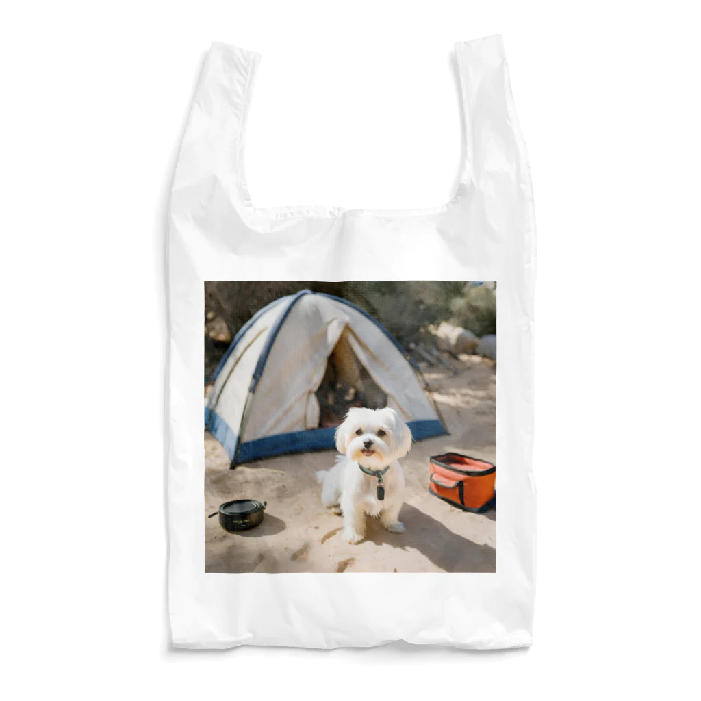 camper's dogのcamper's dog 可愛いマルチーズ　イラスト Reusable Bag