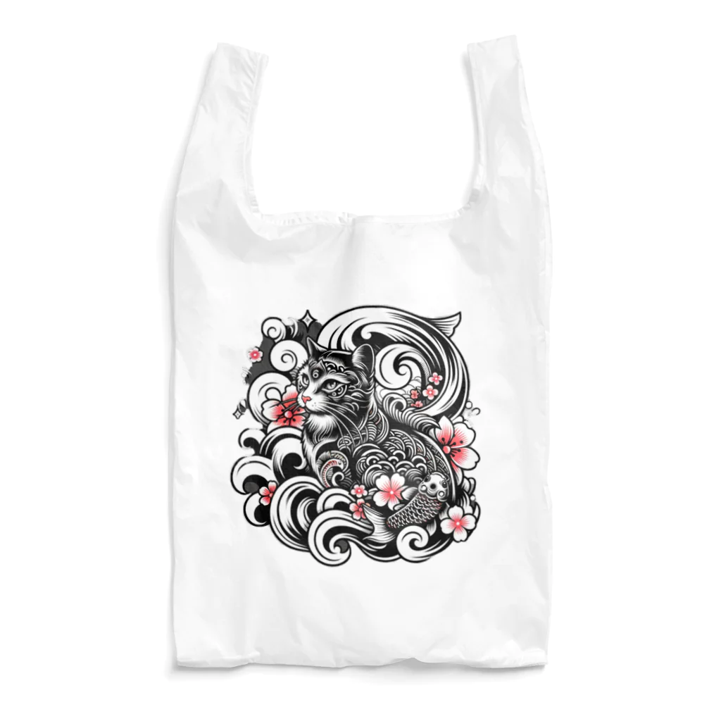 ねこの店のtatoo cat Reusable Bag