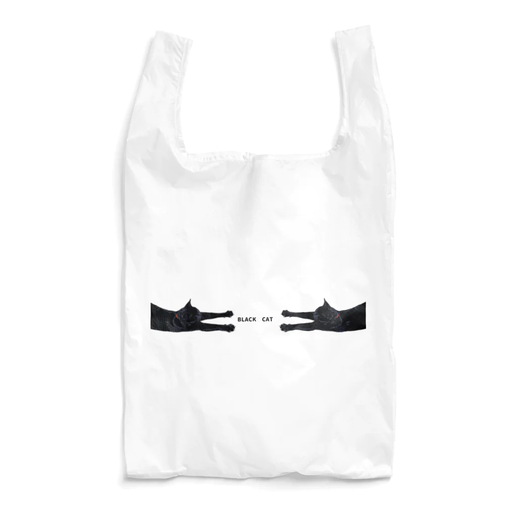 小鳥と映画館の向き合う黒猫 Reusable Bag