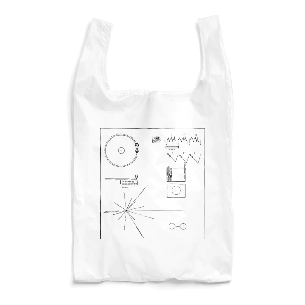 metao dzn【メタヲデザイン】のボイジャーのゴールデンレコード Reusable Bag