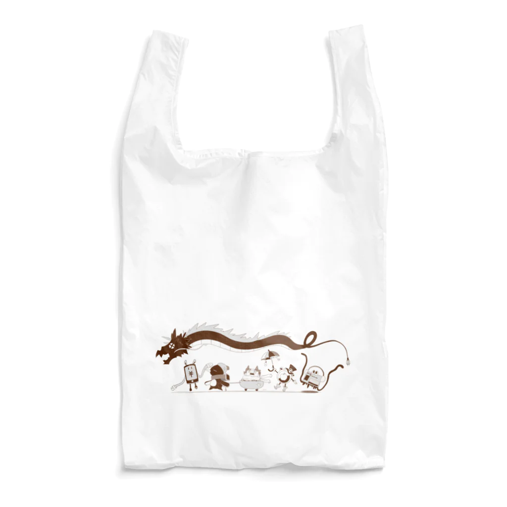 kogonのデジタルなモンスターたち・モノクロ Reusable Bag