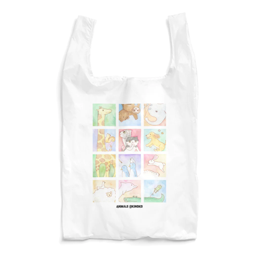 向日葵きのこのアニマルタイル Reusable Bag