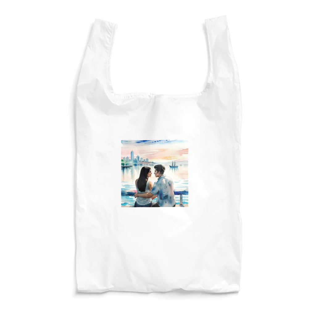 あかいはちのラブロマンスのカップル Reusable Bag