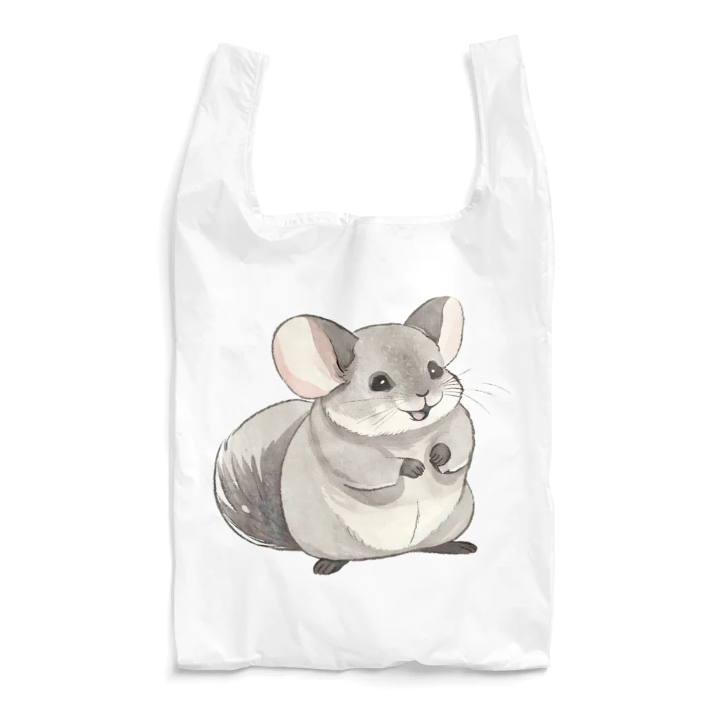 げっ歯類☆LOVER'sのわくわくして餌を待つチンチラ Reusable Bag