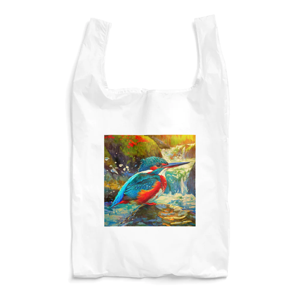 自然大好きの渓流のカワセミ Reusable Bag