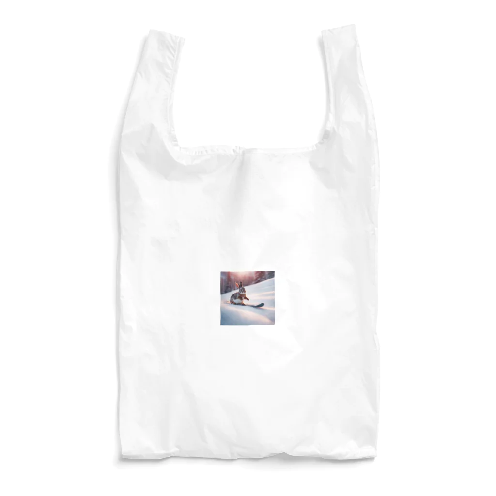 peinto888のスキーうさちゃん Reusable Bag