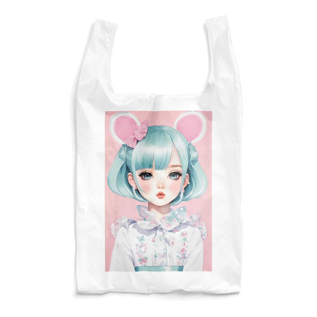 AI-srt-designのスウィート・ミント・ドリーミング・ガール Reusable Bag