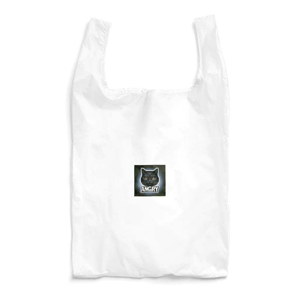 same_sharkのアングリー黒猫シリーズ Reusable Bag