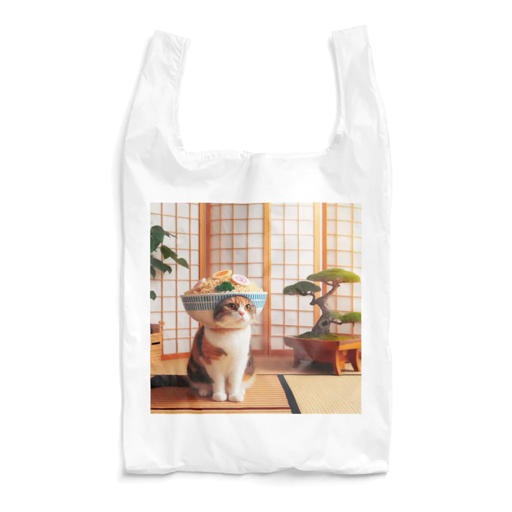 ベルギービールバー麦酒本舗公式グッズのラーメン猫２ Reusable Bag