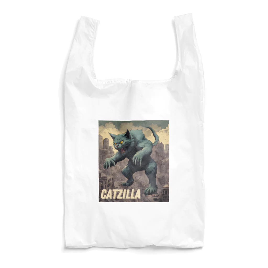 HappyFaceMarketのゴジラになりたい猫 CATZILLA エコバッグ