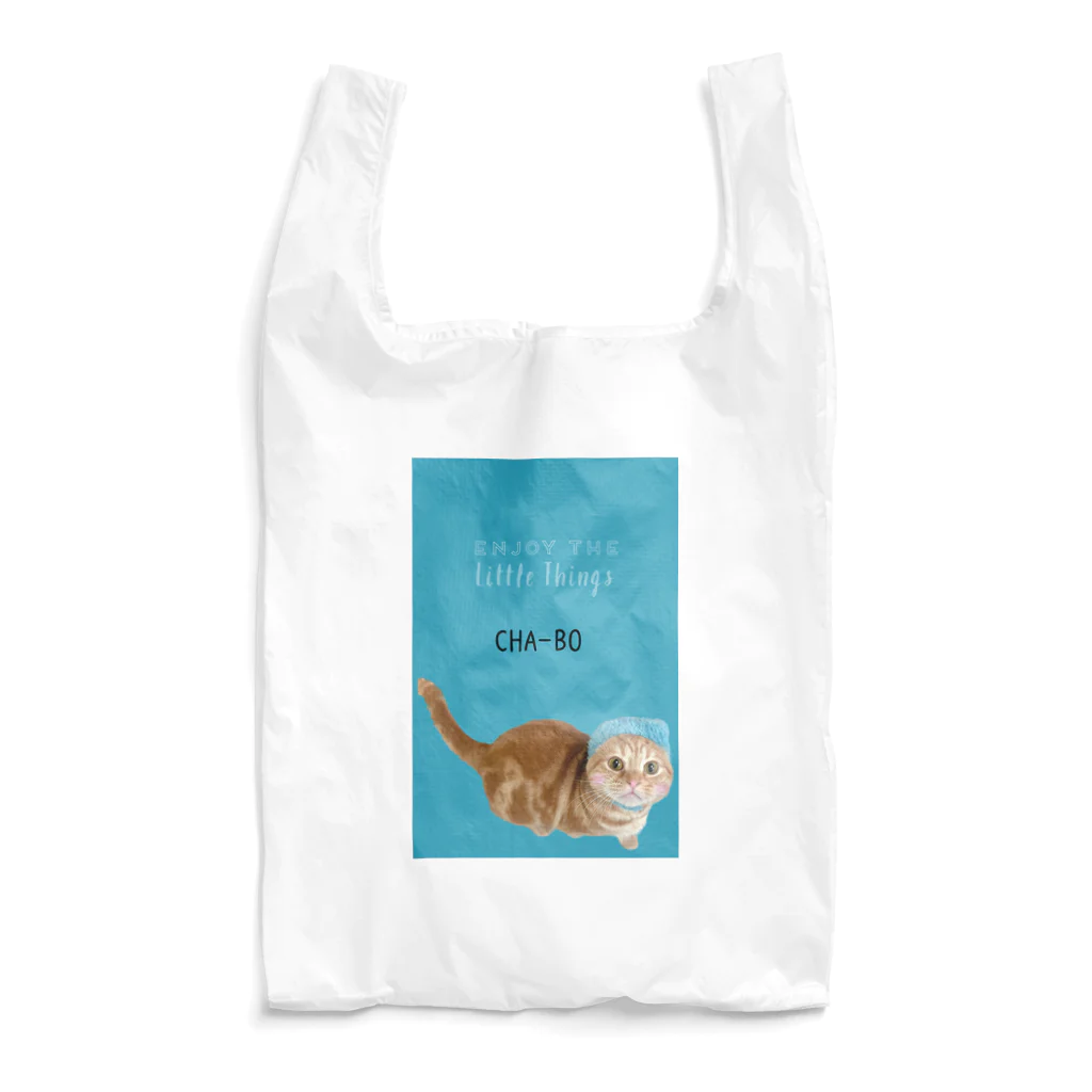 ねこもふ生活の青のちゃーぼー Reusable Bag