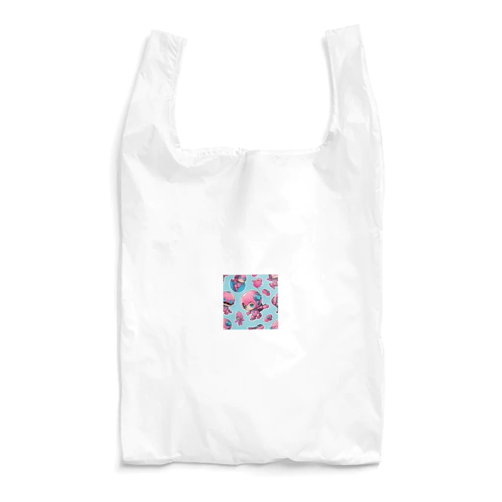 m222web-shopの宇宙ロボットダンサーイラストグッズ Reusable Bag