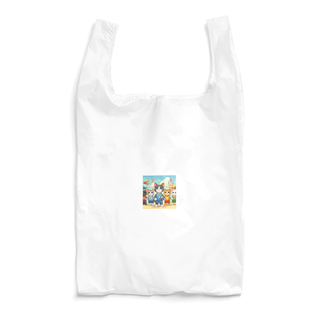 【volleyball online】の猫好きのみなさん必見！愛らしい猫のバレーボールグッズ Reusable Bag