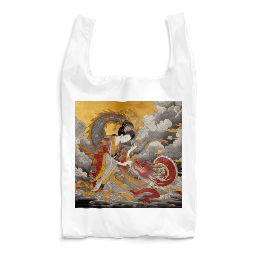 bycatの赤龍を従えた女神 Reusable Bag