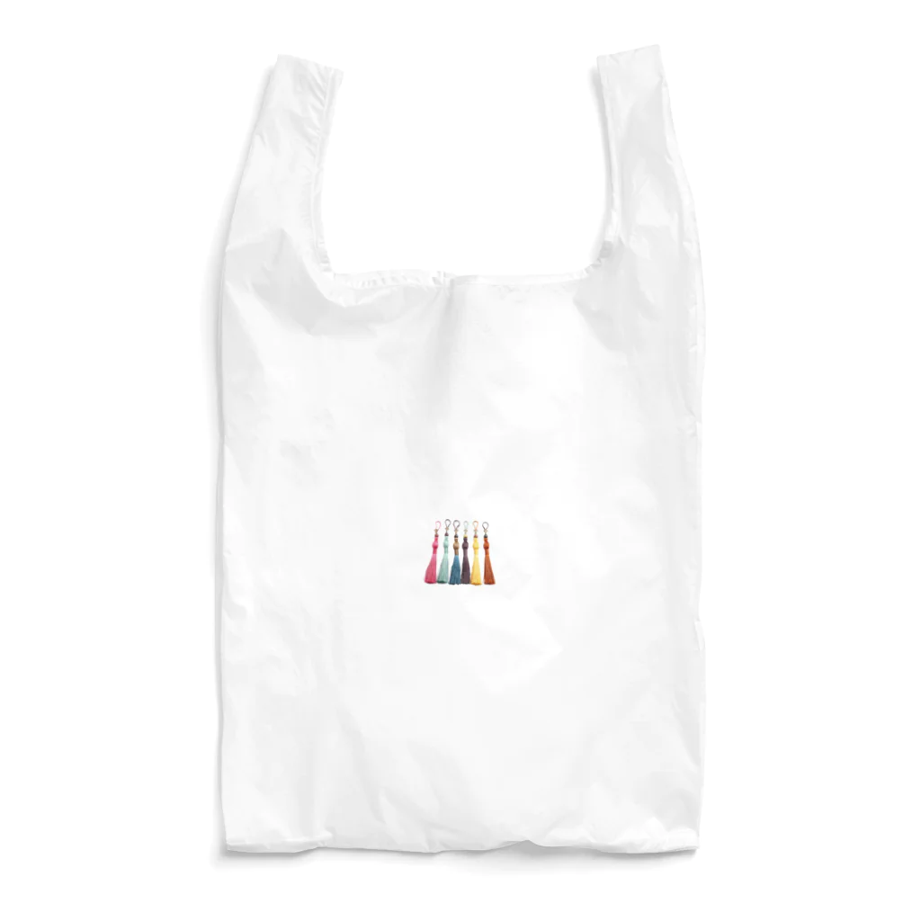 motsunabeeの華やかなタッセル柄アイテム！Tシャツ、靴下、マグカップ、ブランケットをお見逃しなく！ Reusable Bag