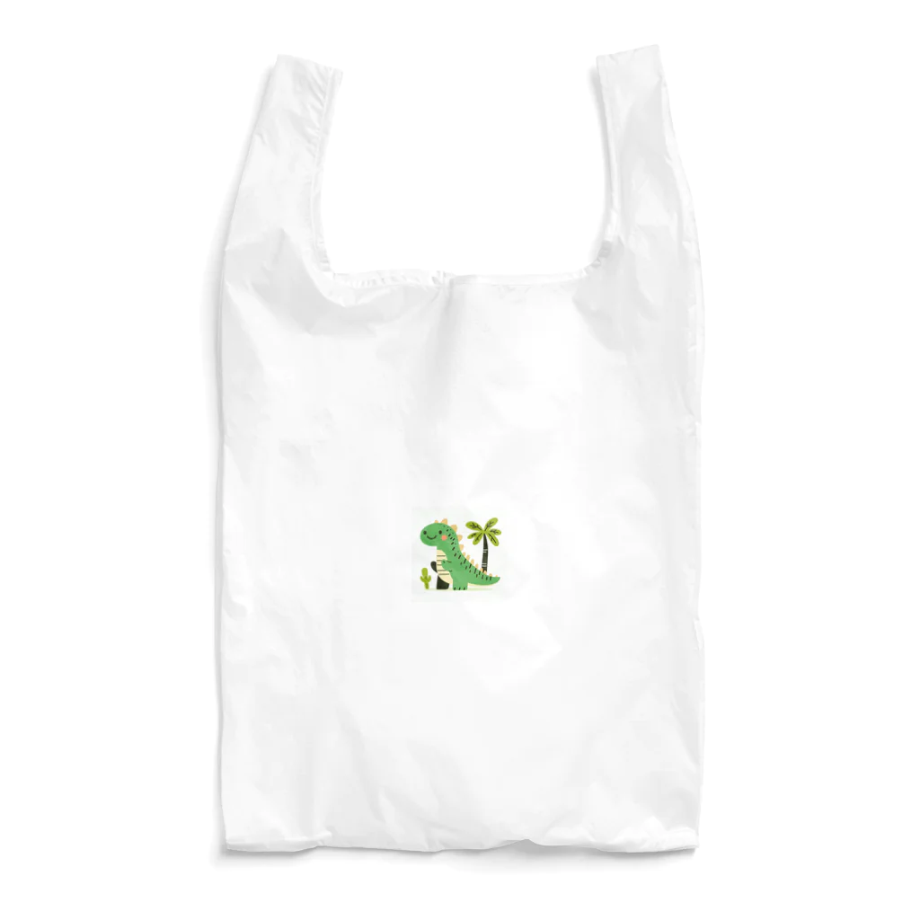 フラットザウルスの癒しのグリーンザウルス Reusable Bag