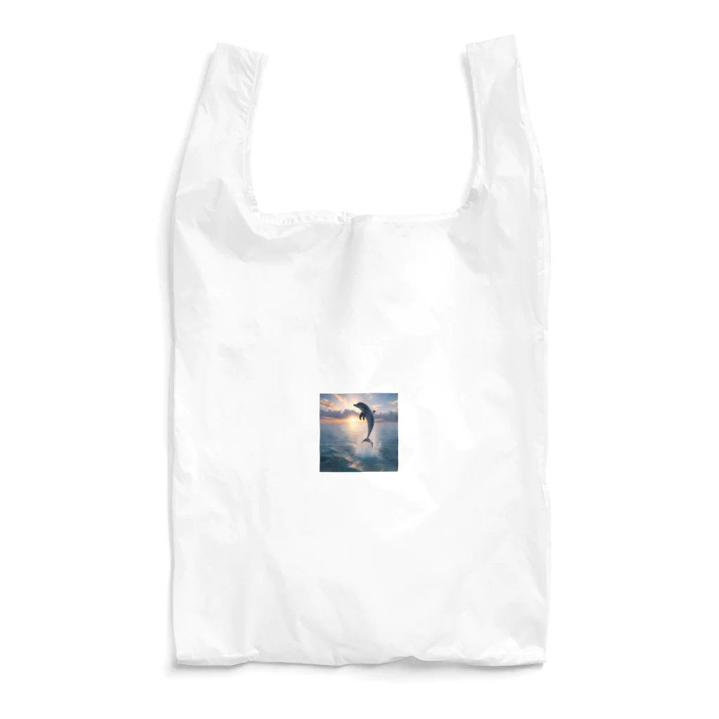 ai美女ショップの夕日とイルカ🐬🌅 Reusable Bag