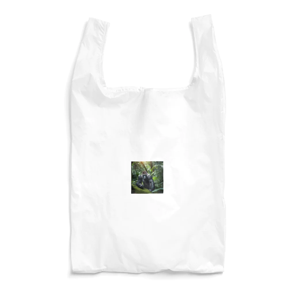 クロスクリエイティブの宝探しをするゴリラ Reusable Bag