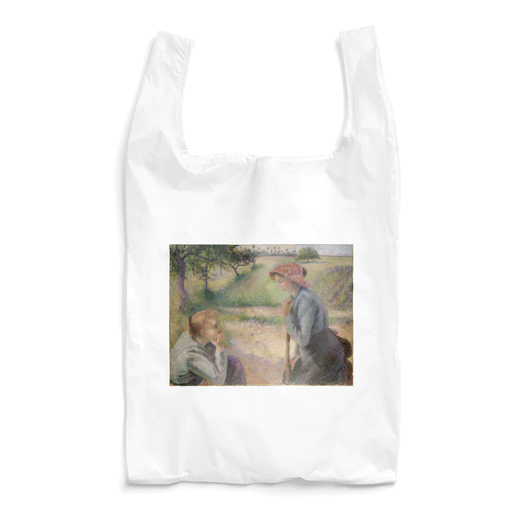 世界美術商店の2人の若い農夫 / Two Young Peasant Women Reusable Bag