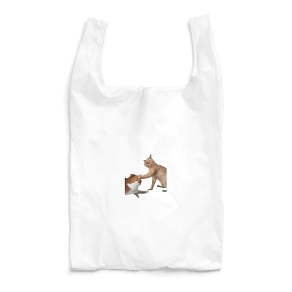 猫ミームグッズの【猫ミーム】叩かれる猫と叩く猫 Reusable Bag