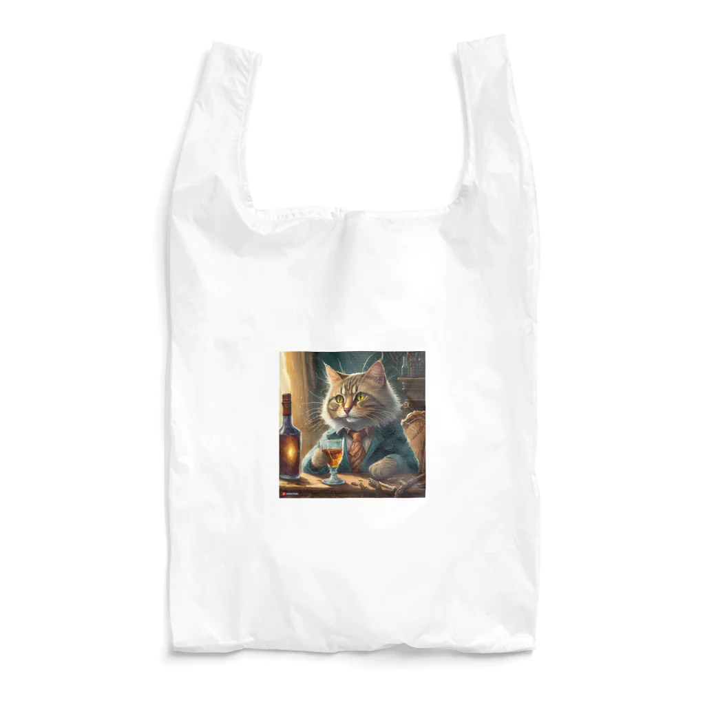 飲酒ちゃんの酒が好きな猫（社長） Reusable Bag