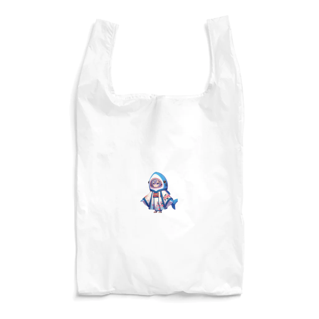 WING_0101の和風なサメちゃん Reusable Bag