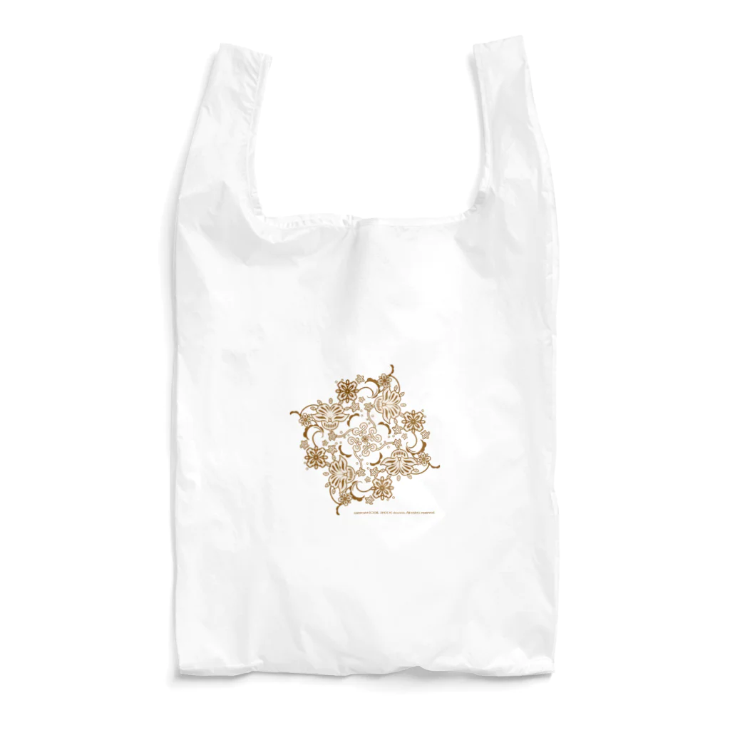 ファンシーTシャツ屋のゴールドフラワー Reusable Bag