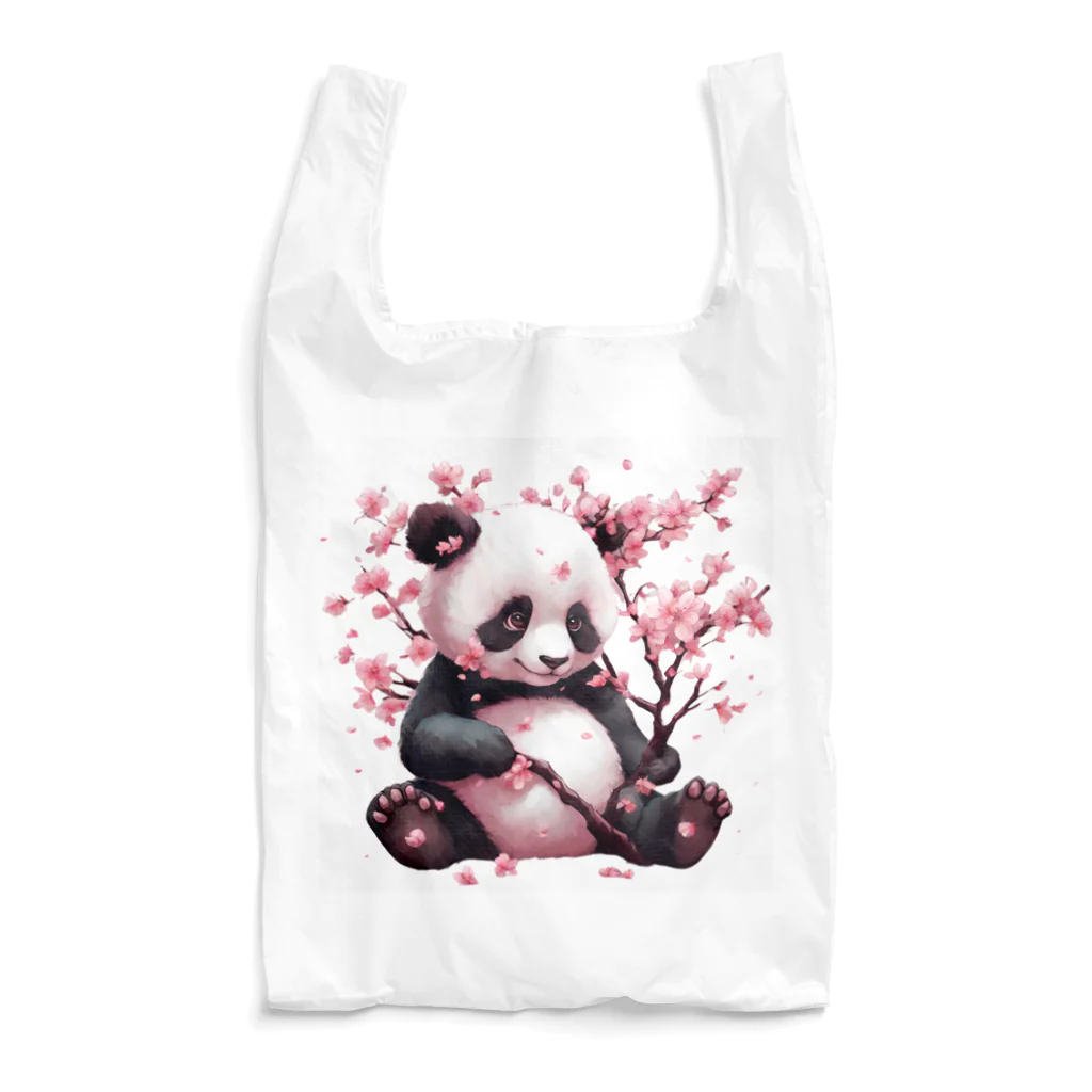 waterpandaのパンダと桜 Reusable Bag