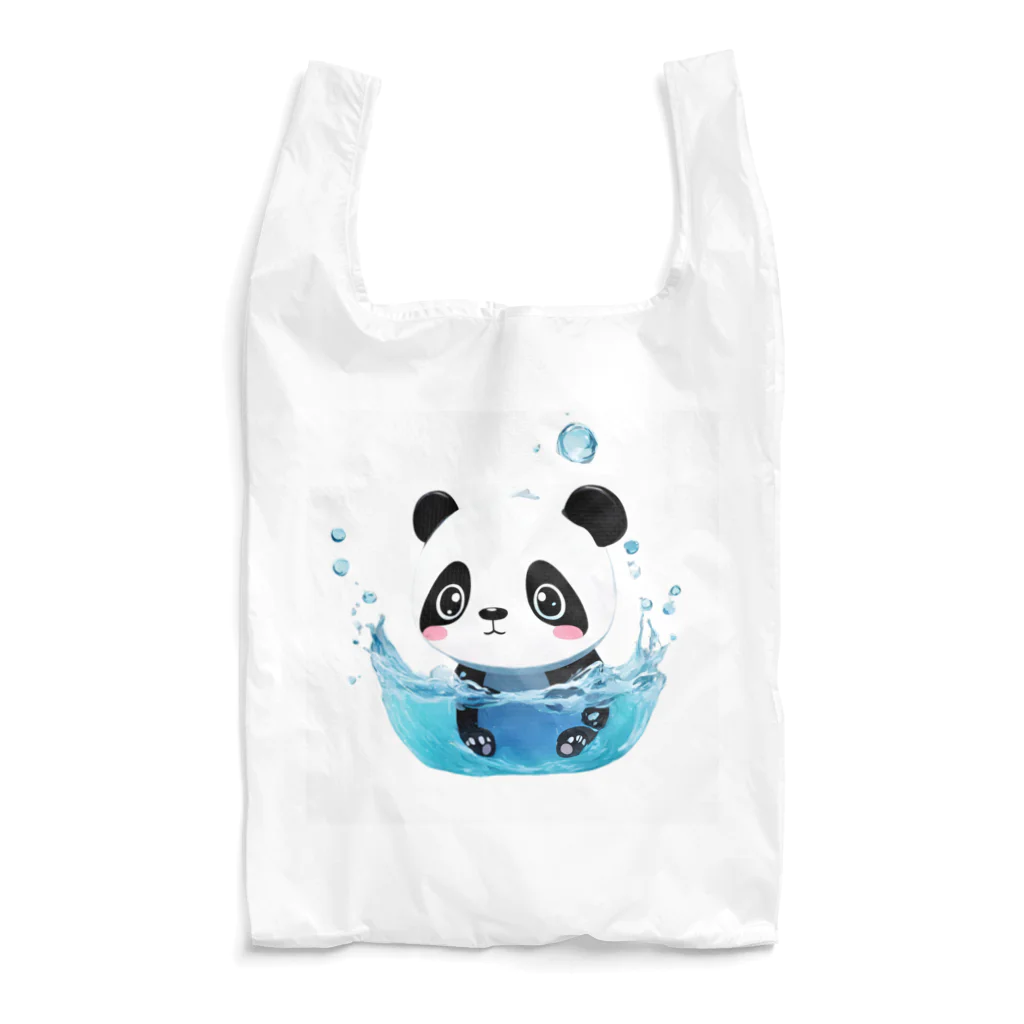 waterpandaの水に落ちるパンダ エコバッグ