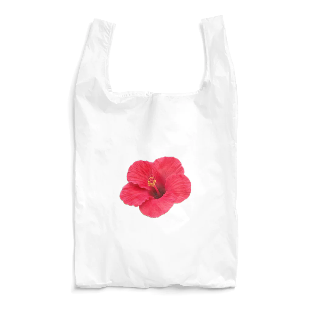 ちびえりshopの真っ赤なハイビスカス Reusable Bag