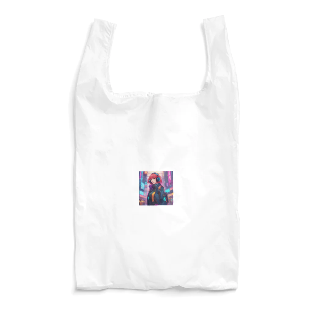 saka7914のサイバー女子 Reusable Bag