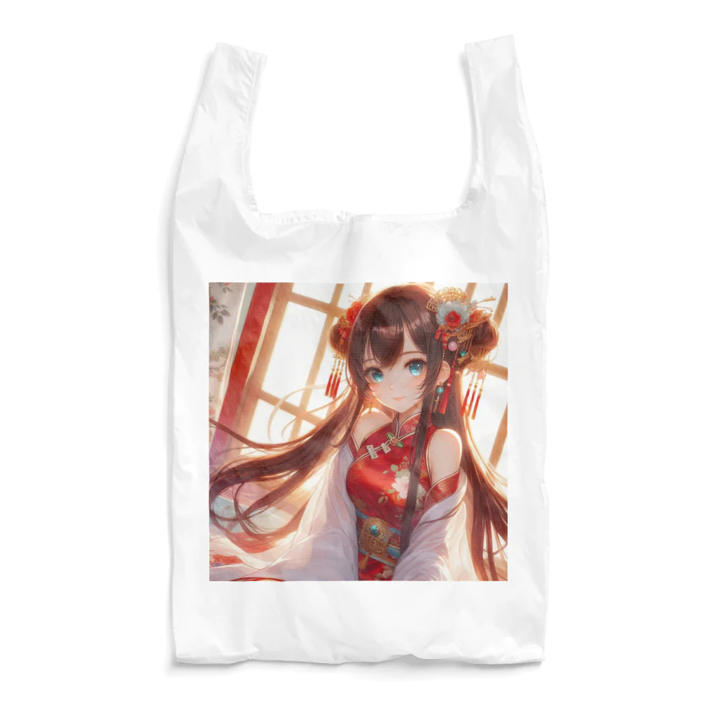 推しの美少女とアイドルのチャイナ服の美少女 Reusable Bag