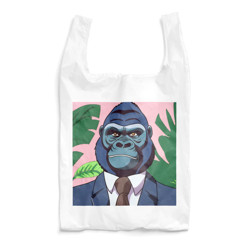 jiyurakuのサラリーマン・ゴリラ Reusable Bag