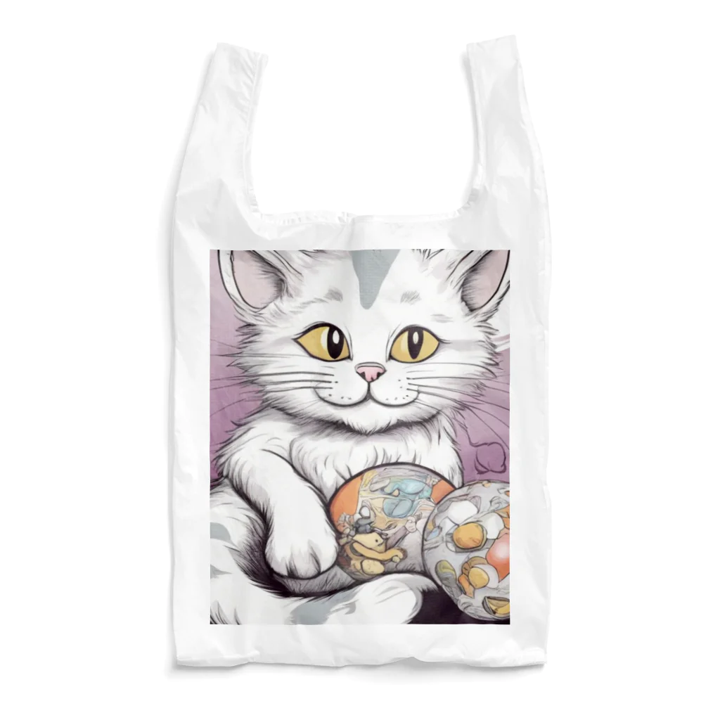 ponsu69のねこ婦人 Reusable Bag