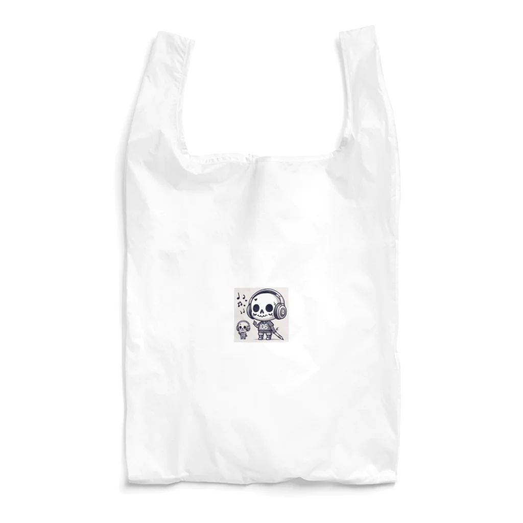 音楽ルー106のかわいい骸骨 Reusable Bag