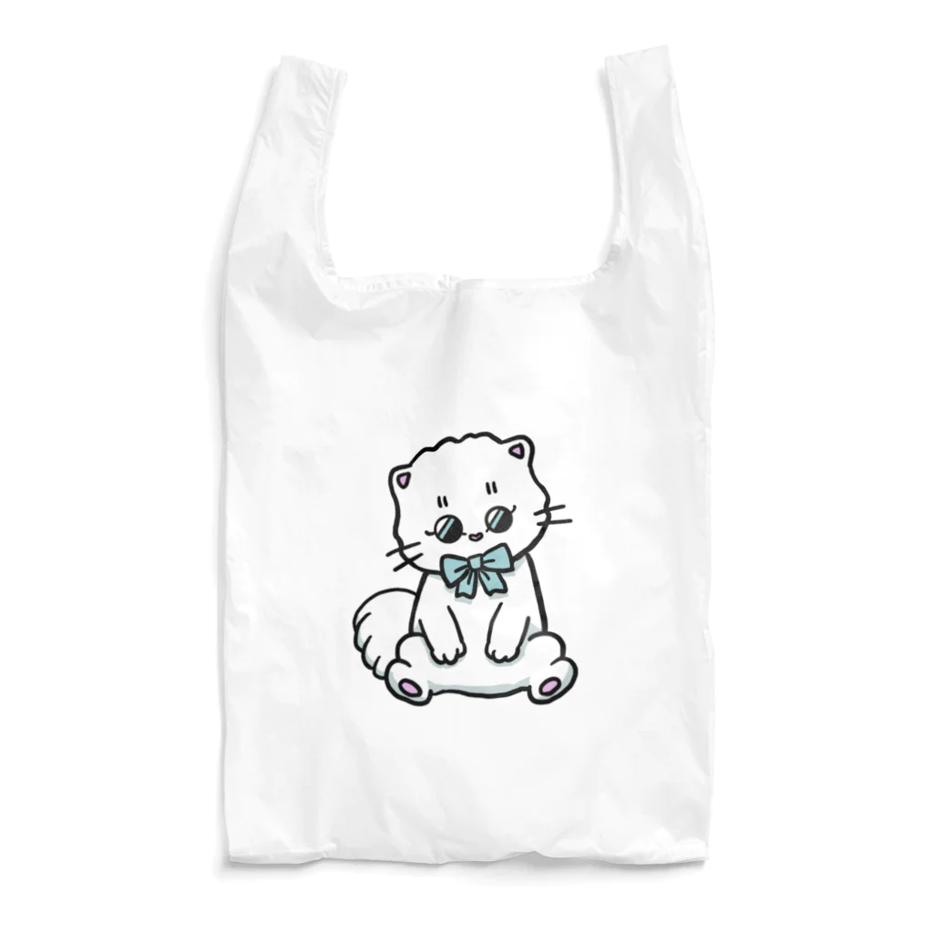 お砂糖と白い猫　creamy catのおすわりメルちゃん Reusable Bag