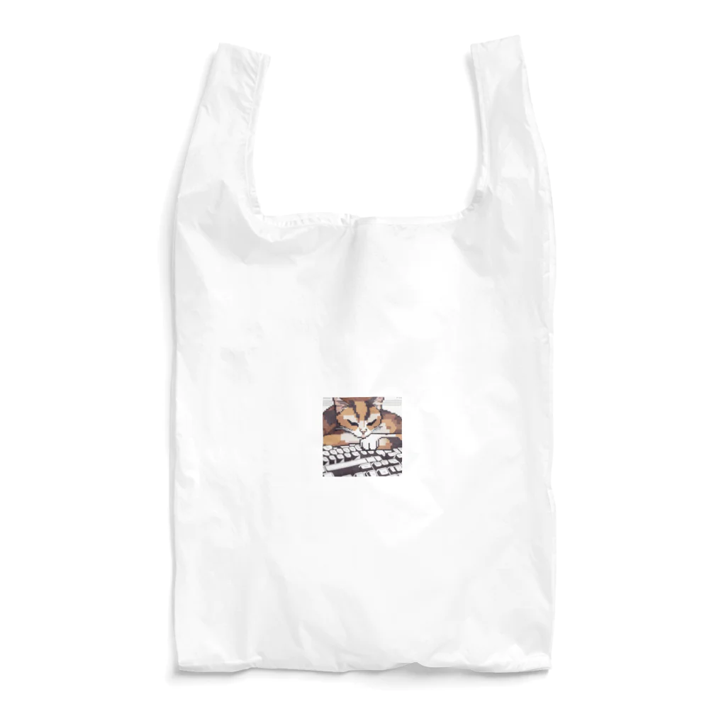 Overdrive Oasis-オーバードライブオアシス-のキーボードで寝る猫 Reusable Bag