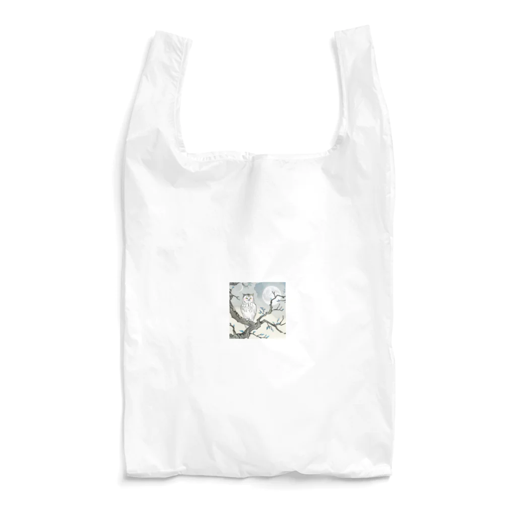 bigbamboofamilyの月明かりと梟 Reusable Bag