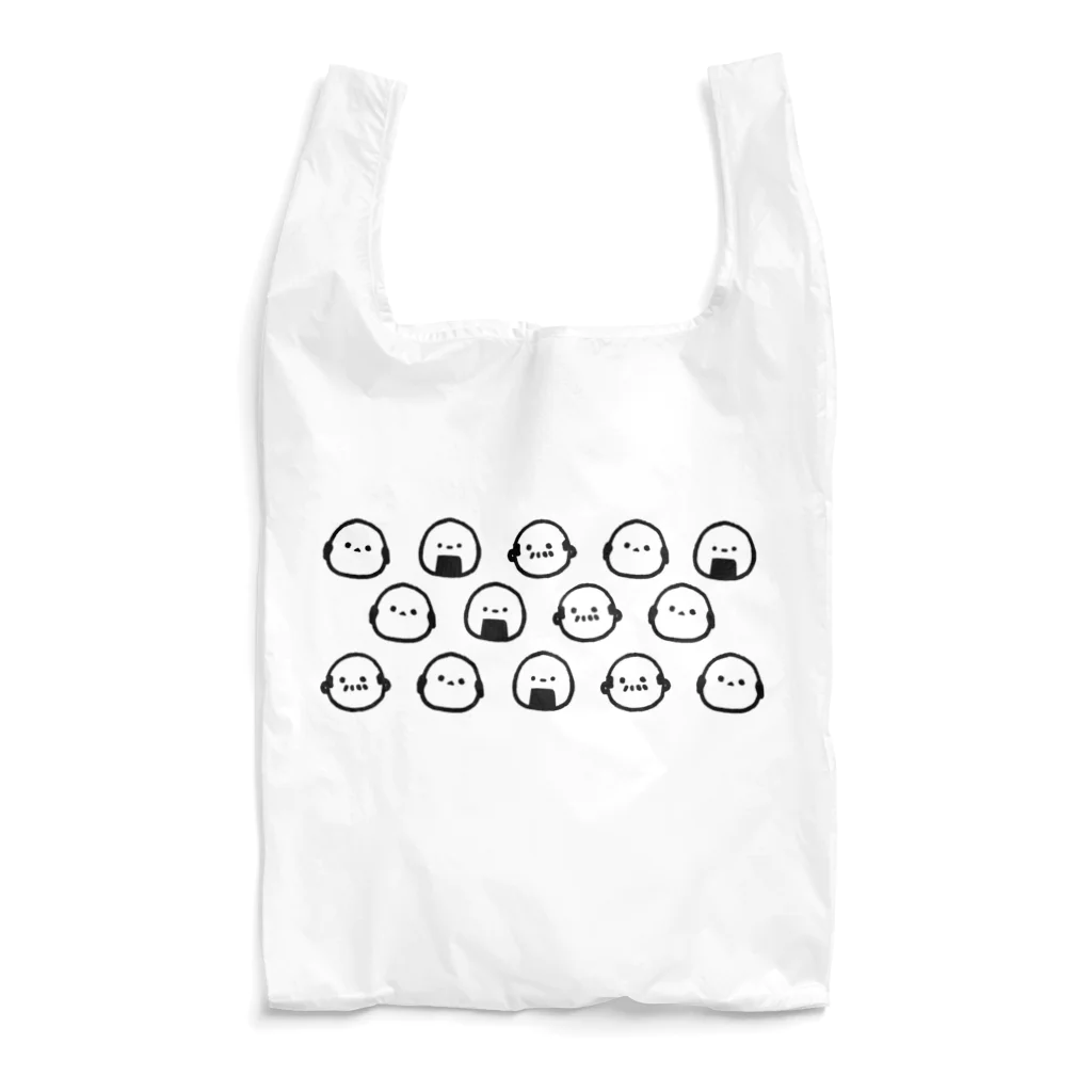 津軽三味線などのシマエナガとおじさんとおにぎりって似てる気がする。 Reusable Bag