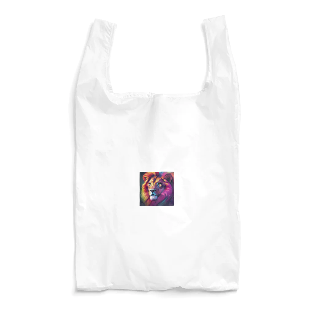 RC-yamaishiの虹色のライオン Reusable Bag